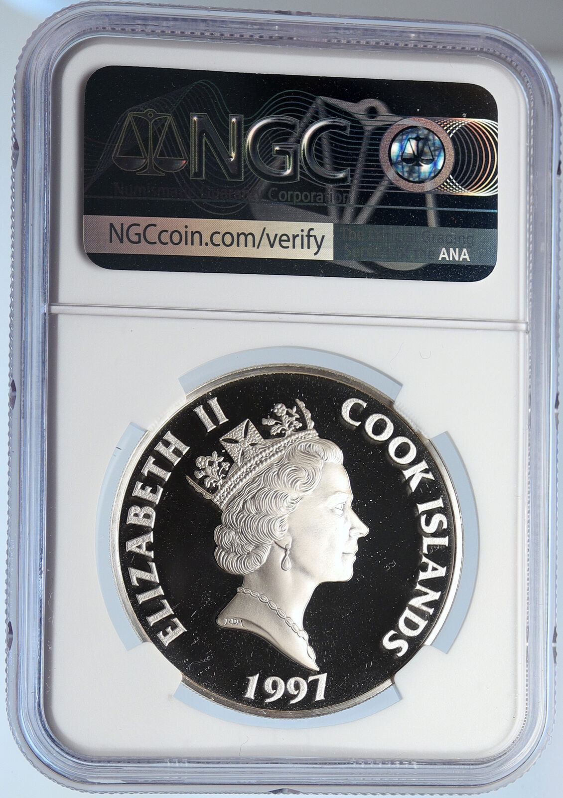 1997 COOK ISLANDS Charlemagne 8th Century PRF Silver 50 Dollars Coin NGC i105919