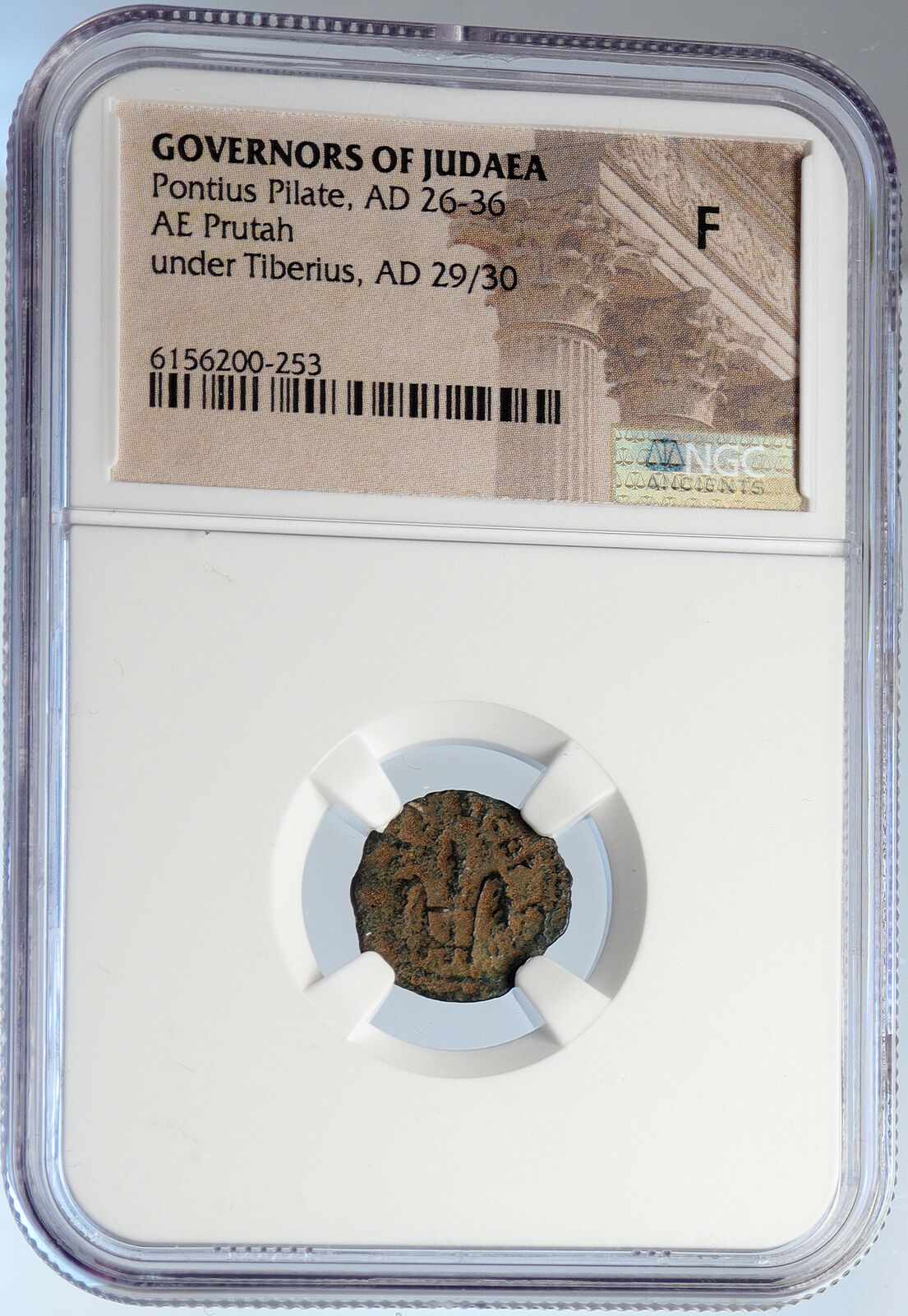 PONTIUS PILATE Tiberius Jerusalem JESUS Crucifixion Old Roman Coin NGC i105928