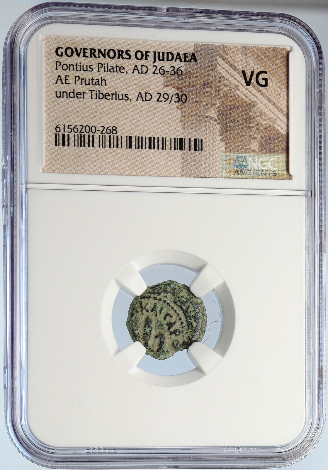 PONTIUS PILATE Tiberius Jerusalem JESUS Crucifixion Old Roman Coin NGC i105943