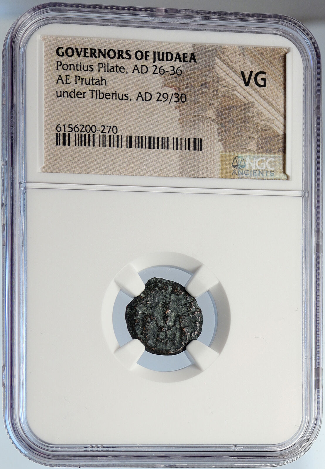 PONTIUS PILATE Tiberius Jerusalem JESUS Crucifixion Old Roman Coin NGC i105945