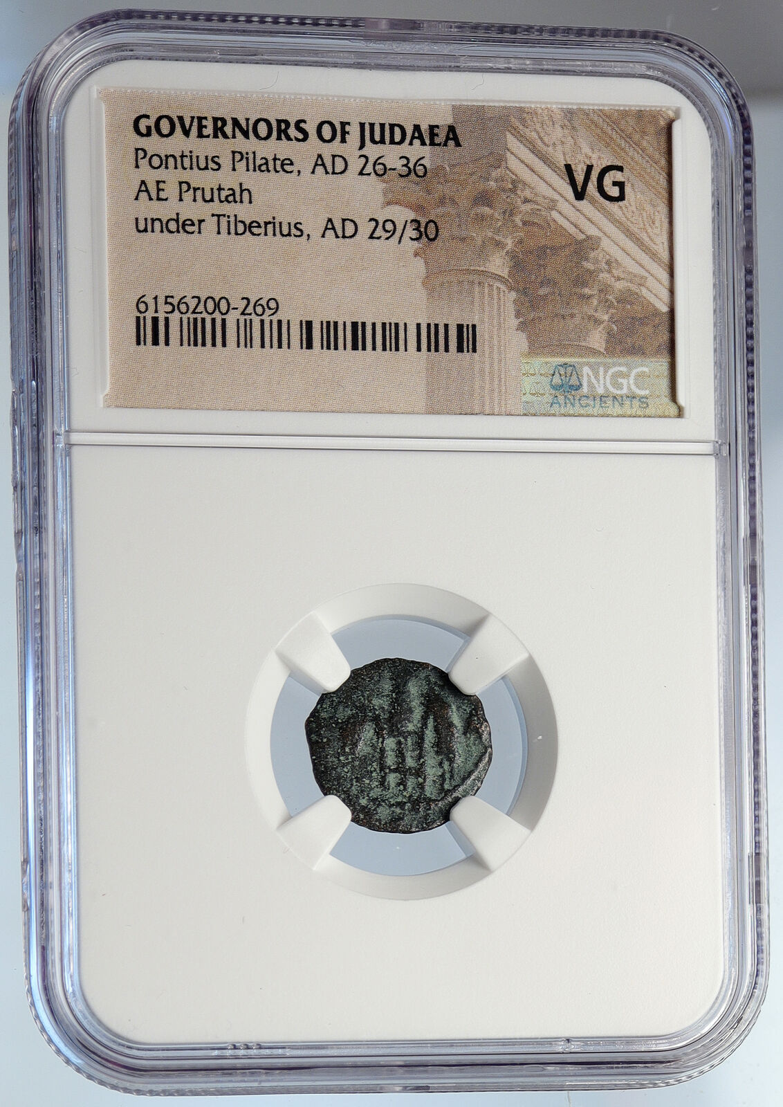 PONTIUS PILATE Tiberius Jerusalem JESUS Crucifixion Old Roman Coin NGC i105944