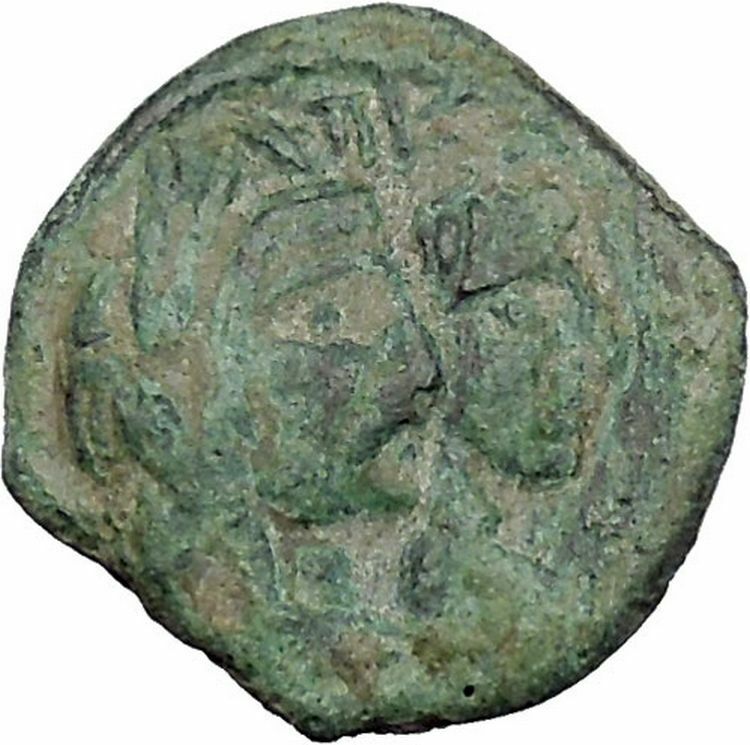 ARETAS IV & SHAQUILAT Arab Kingdom of Nabataea PETRA Ancient Greek Coin i46947