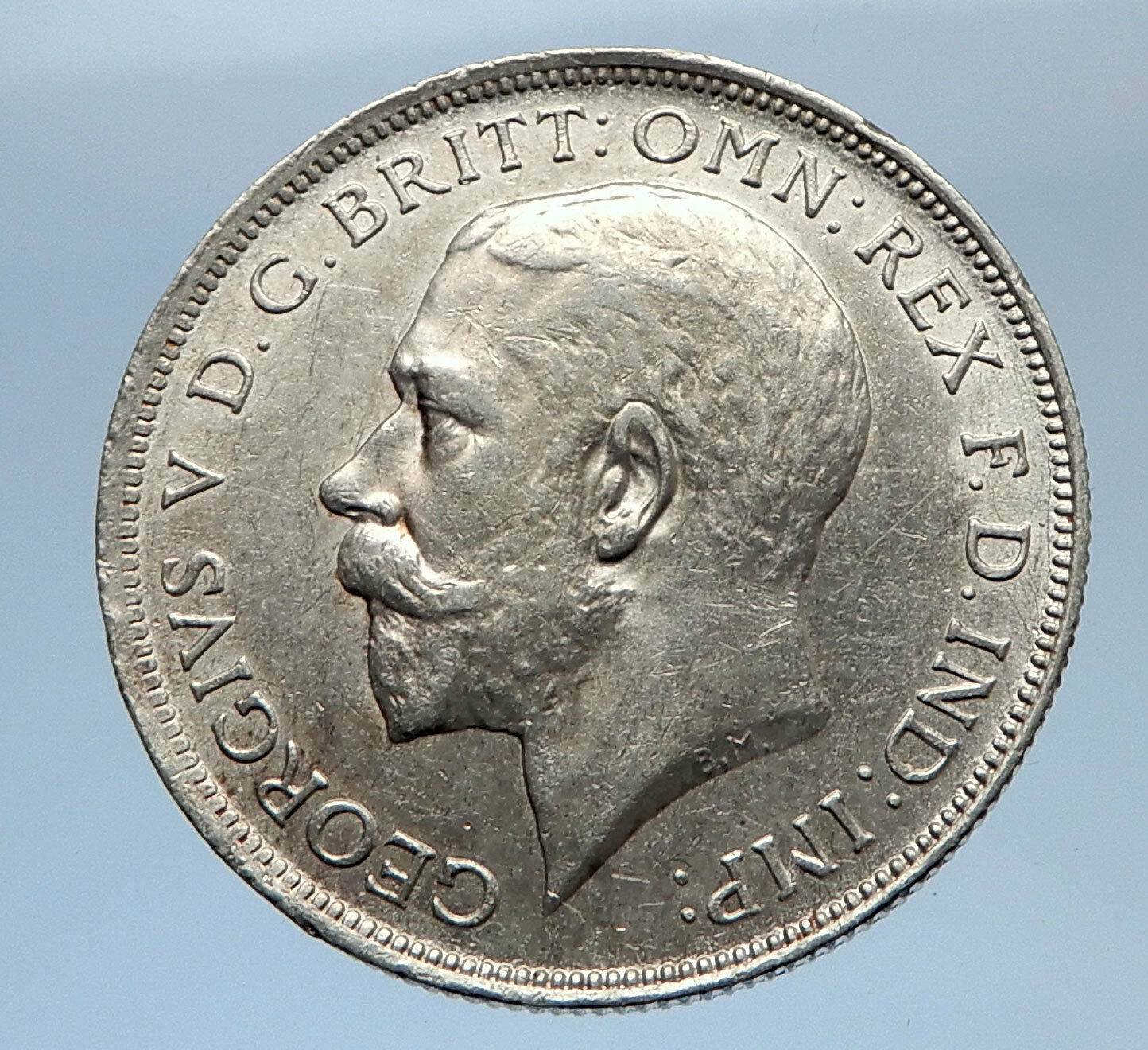 1917 United Kingdom Great Britain GEORGE V Silver Florin 2 Shillings Coin i69404