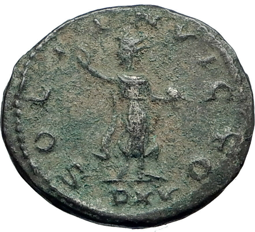 Gallienus son of Valerian I RARE Ancient Roman Coin Sol Sun God Globe i42281