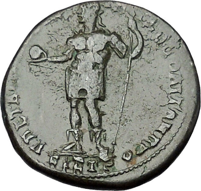 MACRINUS with Globe & Spear 217AD Nicopolis ad Istrum Ancient Roman Coin i50929