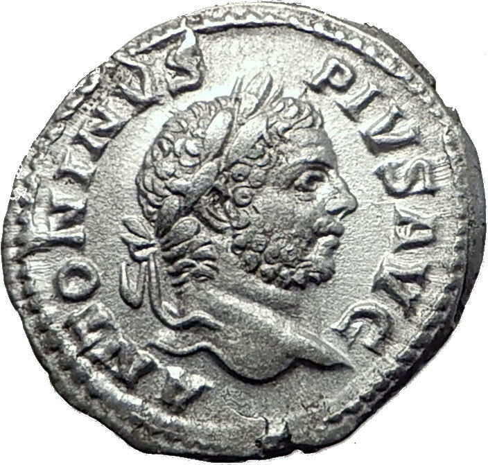 CARACALLA 210AD Rome Silver Genuine Authentic Ancient Roman Coin VIRTUS i61498