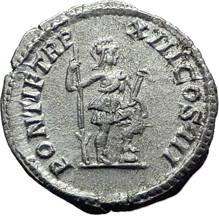 CARACALLA 210AD Rome Silver Genuine Authentic Ancient Roman Coin VIRTUS i61498