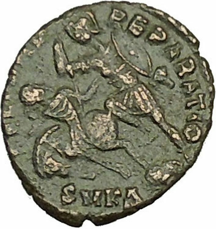 CONSTANTIUS II Constantine the Great son Roman Coin Battle Horse man i40406