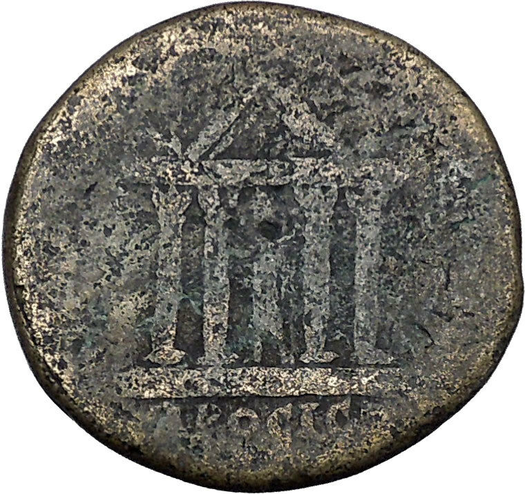 CARACALLA Nicopolis ad Istrum Rare Ancient Roman Coin Temple of Serapis i48475