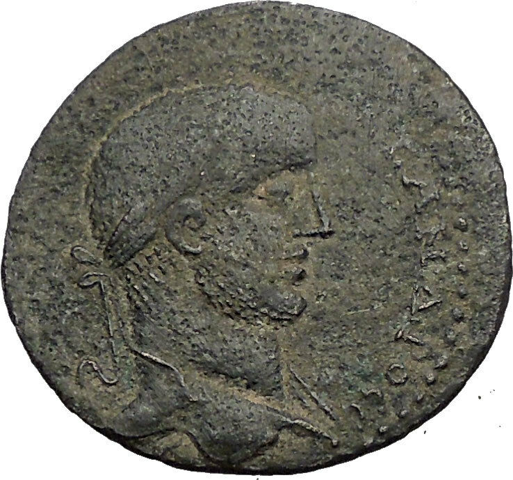 SEVERUS ALEXANDER 222AD Nisibis Mespotamia Tyche Ram Aries Roman Coin i56372