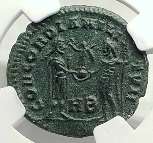 GALERIUS as Caesar w Jupiter Authentic Ancient 295AD Roman Coin NGC i76321