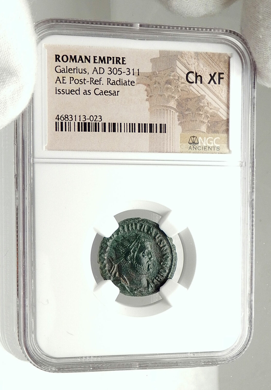 GALERIUS as Caesar w Jupiter Authentic Ancient 295AD Roman Coin NGC i76321