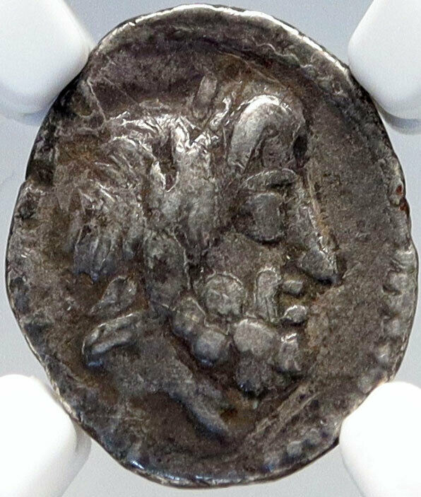 Roman Republic Rome Neptune Asclepius Altar Tiber Ancient Roman Coin NGC i82614