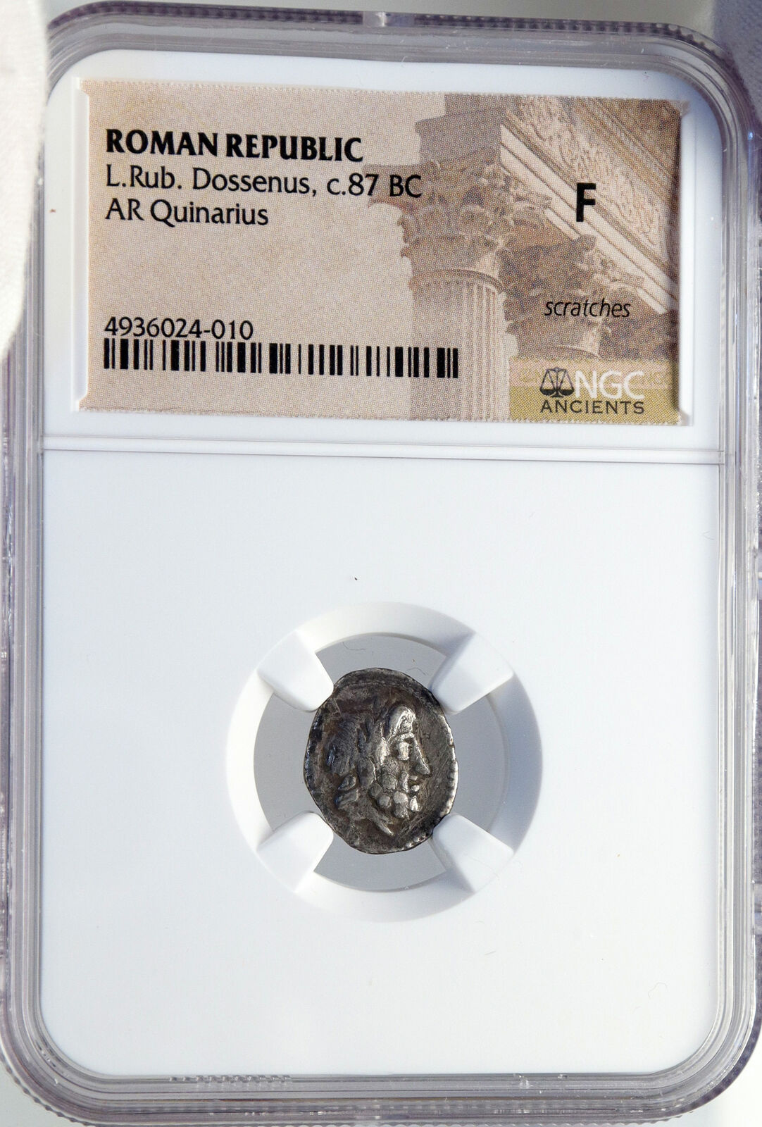 Roman Republic Rome Neptune Asclepius Altar Tiber Ancient Roman Coin NGC i82614