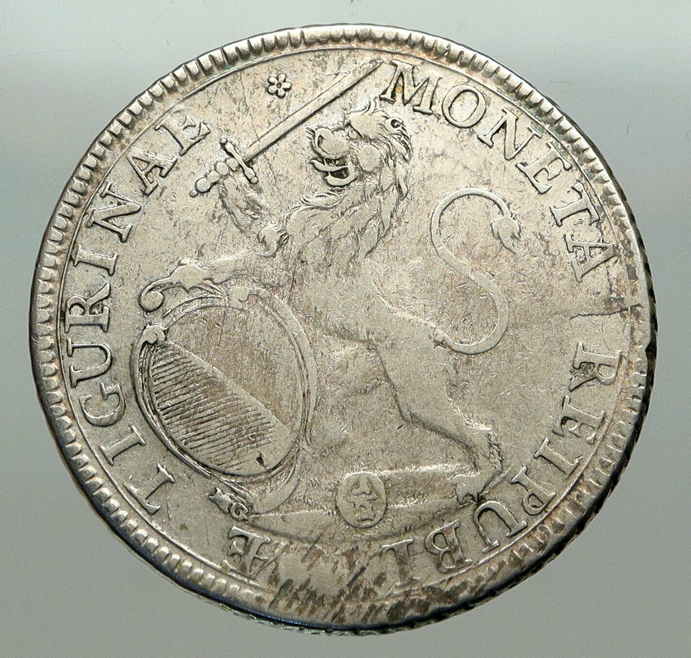 1768 SWITZERLAND Swiss Canton of ZURICH Old LION 1/2 Thaler Silver Coin i84958