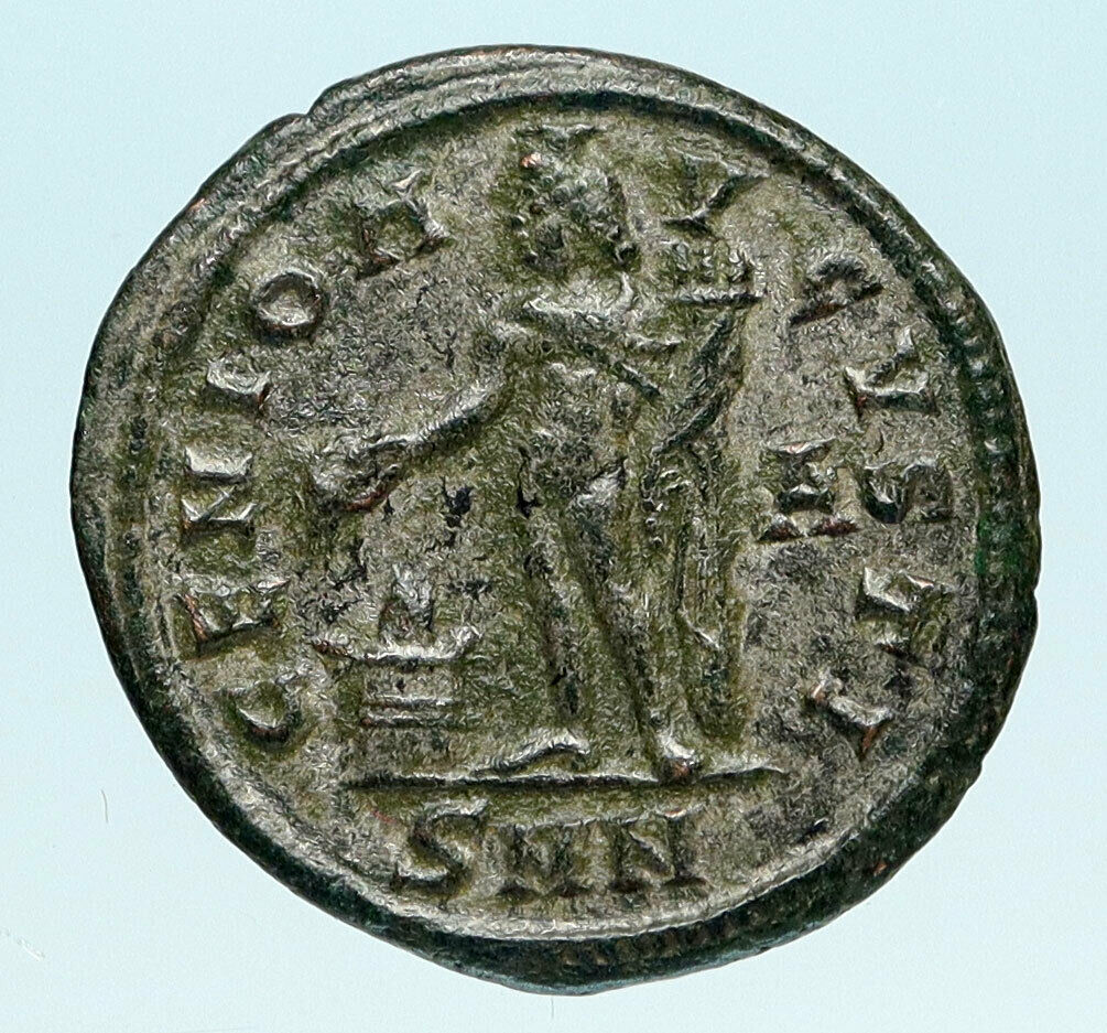 LICINIUS I Authentic Ancient 312AD Nicomedia Roman Coin w GENIUS ALTAR i83430