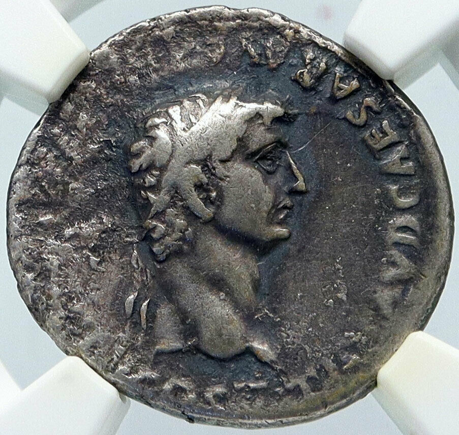 CLAUDIUS very rare DENARIUS 49AD Ancient Silver Roman Coin NGC Certified i86171