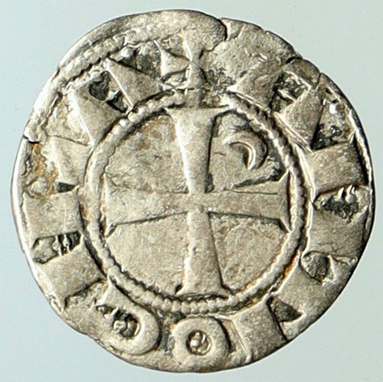 CRUSADERS Antioch Prince BOHEMOND III Byzantine Time Silver Coin CROSS i101289