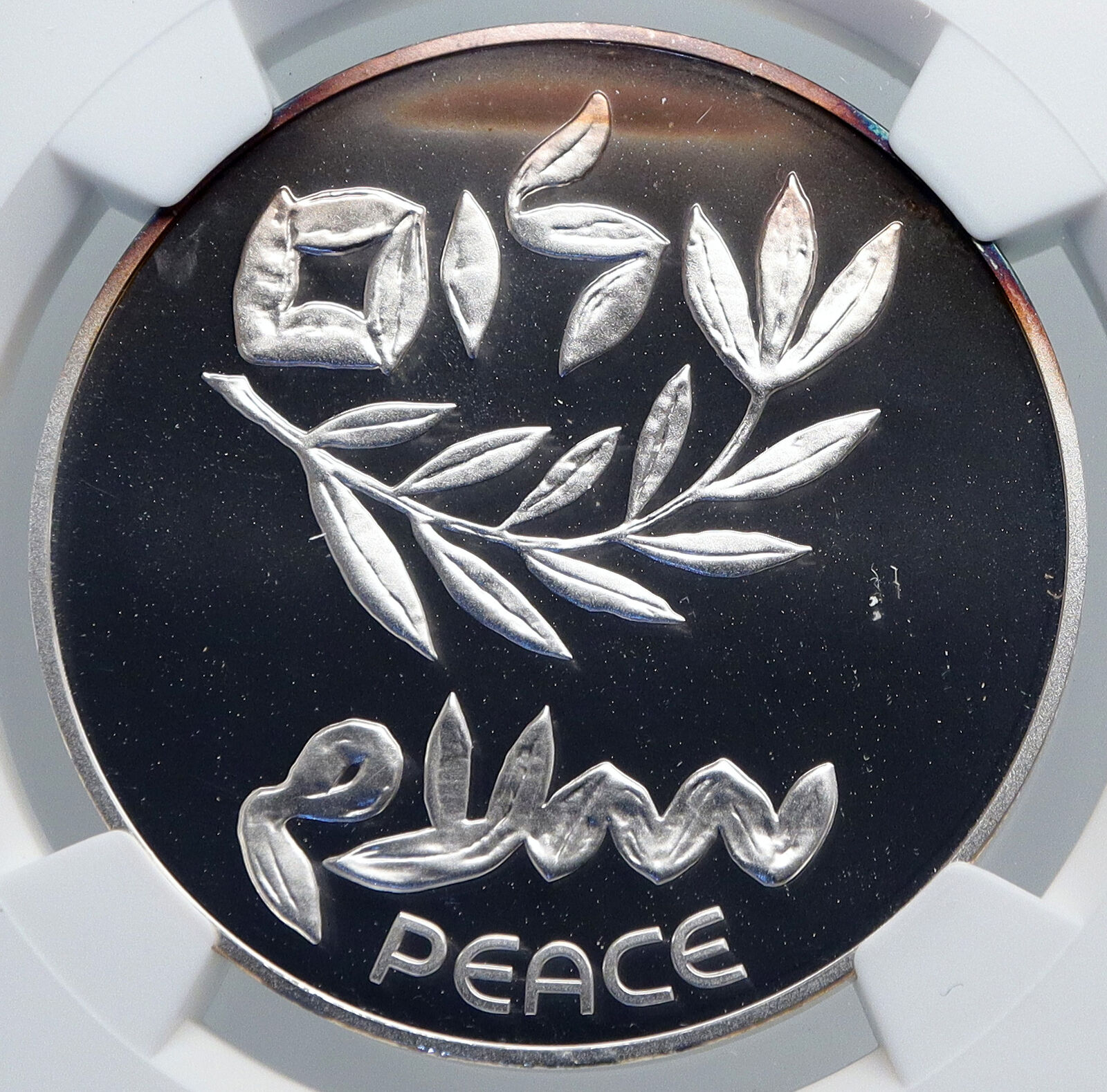 1980 ISRAEL Peace Treaty EGYPT SHALOM OLD Proof Silver 200 Lirot Coin NGC i89304