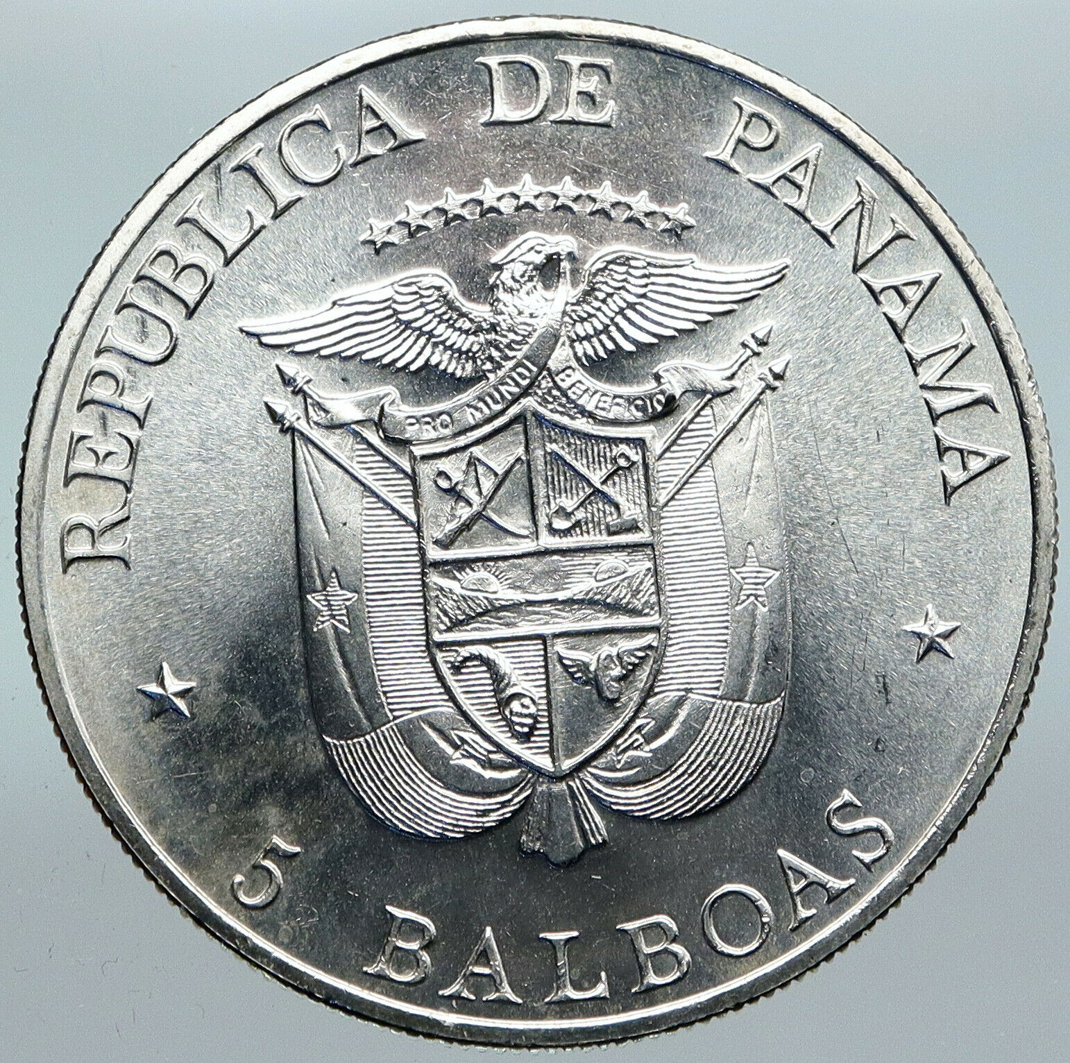 1972 PANAMA FAO Agricultrue Peasants Plants VINTAGE Silver 5 Balboa Coin i89867