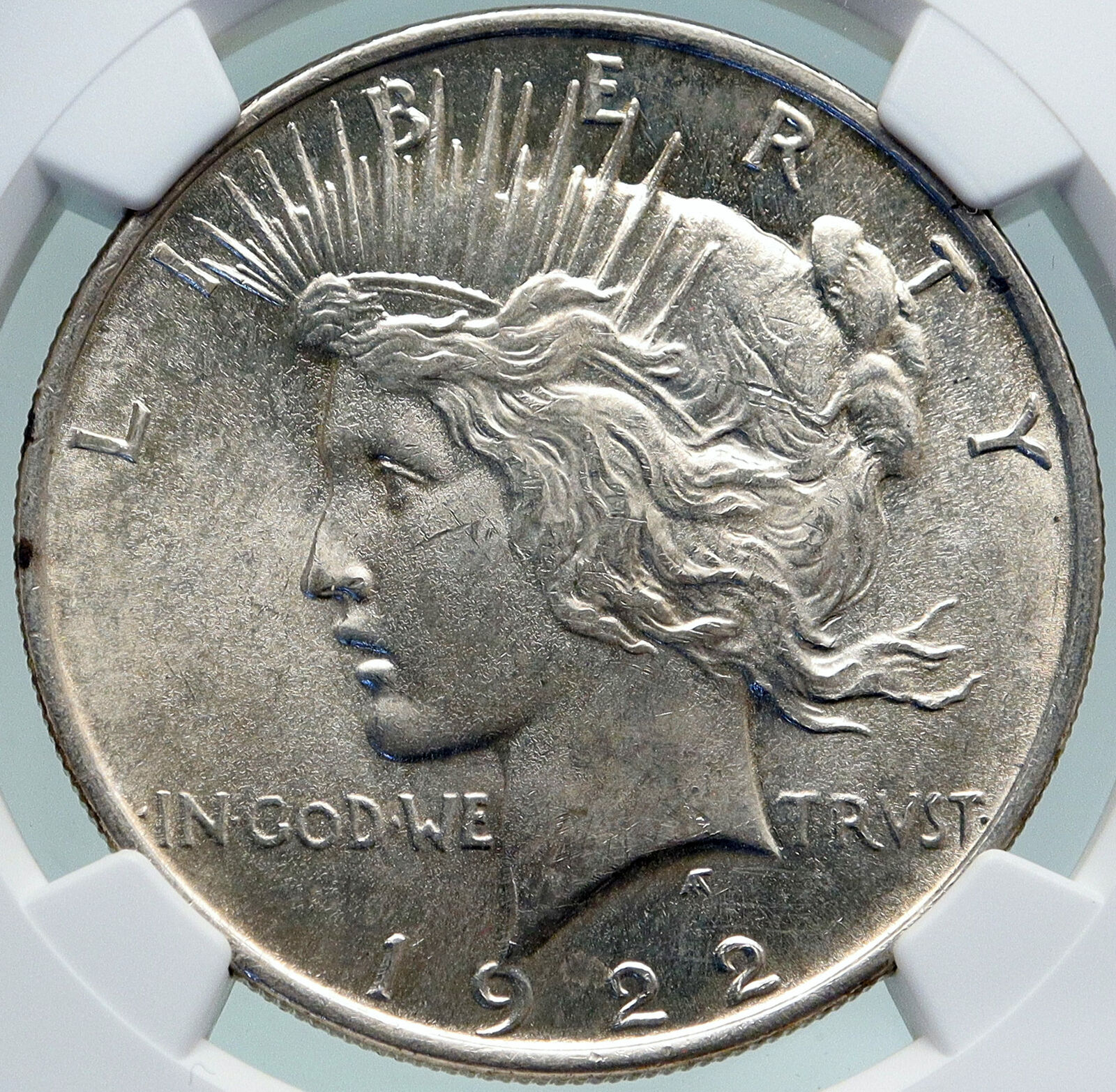 1922 USA United States Coin LIBERTY EAGLE Vintage Silver PEACE DOLLAR NGC i87395