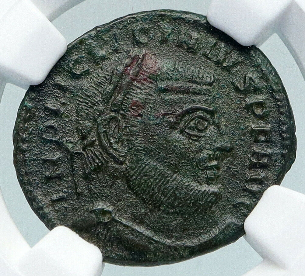 LICINIUS I Authentic Ancient 315AD Original Roman Coin JUPITER EAGLE NGC i89430