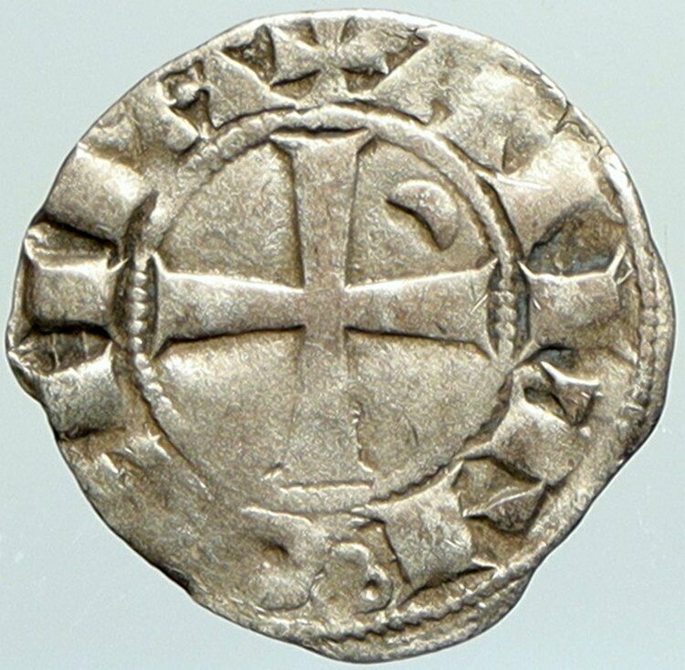 CRUSADERS Antioch Prince BOHEMOND III Byzantine Time Silver Coin CROSS i101278