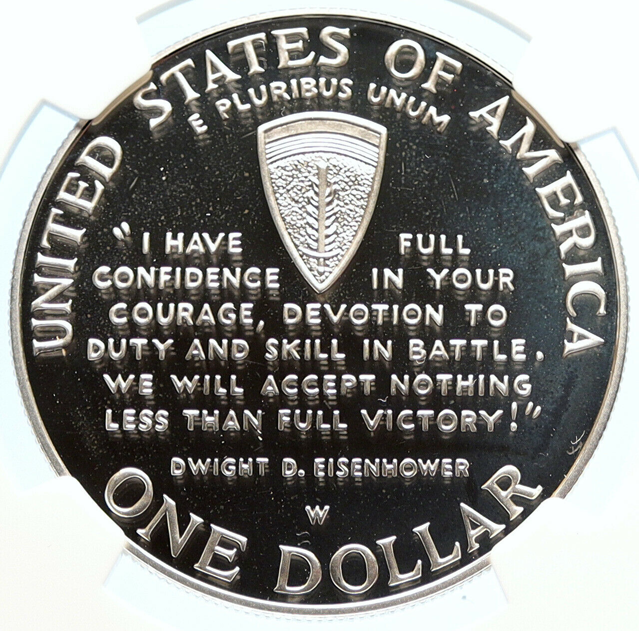 1993 W UNITED STATES US D-Day WWII Normandy Proof SILVER Dollar Coin NGC i97837