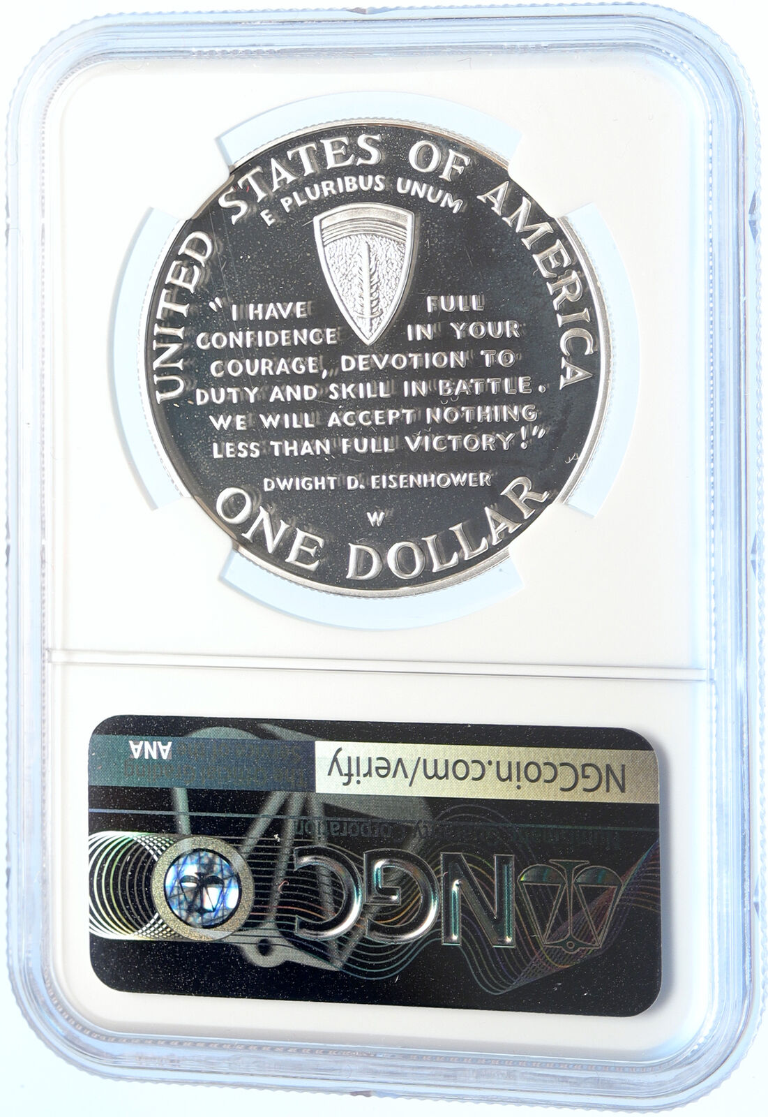 1993 W UNITED STATES US D-Day WWII Normandy Proof SILVER Dollar Coin NGC i97837