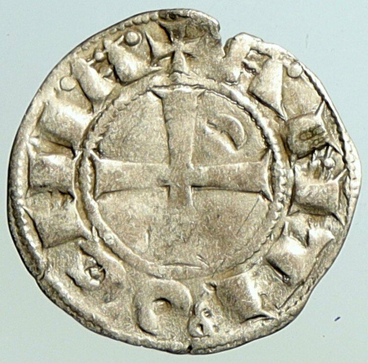 CRUSADERS Antioch Prince BOHEMOND III Byzantine Time Silver Coin CROSS i101291