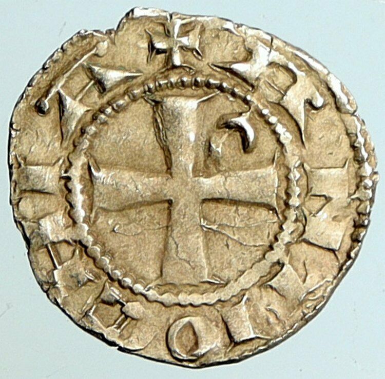 CRUSADERS Antioch Prince BOHEMOND III Byzantine Time Silver Coin CROSS i101292