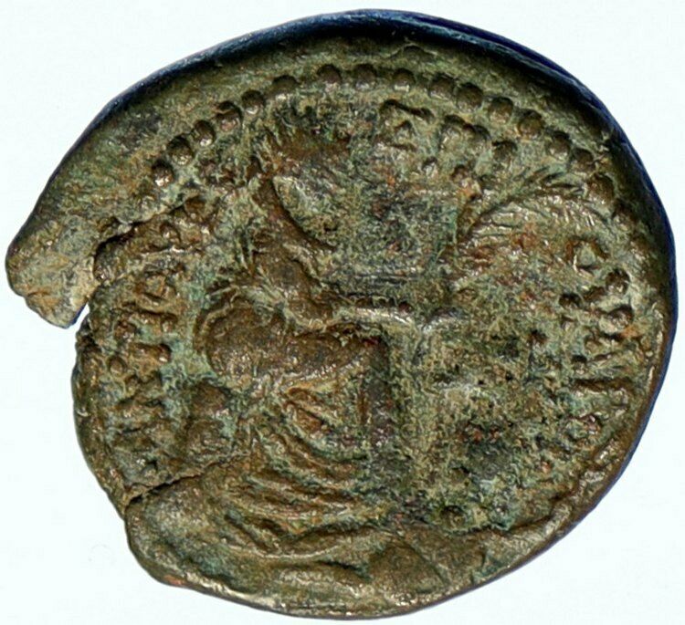 AUGUSTUS 5BC Antioch in Seleukis Pieria Ancient Roman Coin w ZEUS & TYCHE i99473