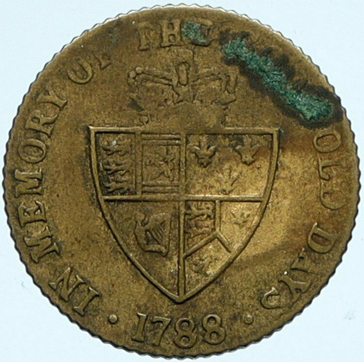 1788 GREAT BRITAIN United Kingdom UK King GEORGE III GAMING Token Coin i99873