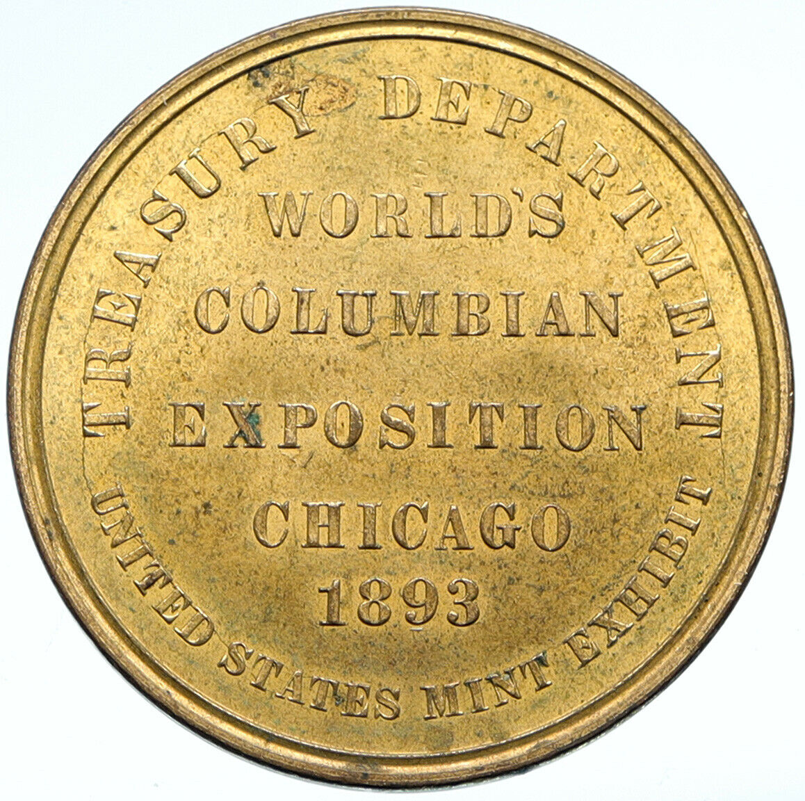 1893 USA Chicago COLUMBIAN EXPOSITION World Fair US Mint Government Medal i99853