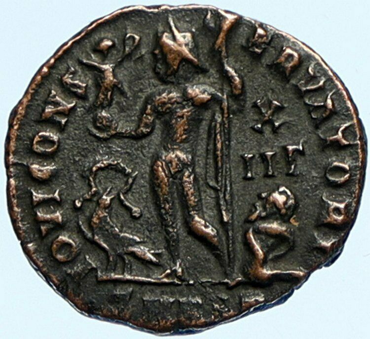 LICINIUS I Authentic Ancient 321AD ALEXANDRIA Roman Coin JUPITER EAGLE i98025