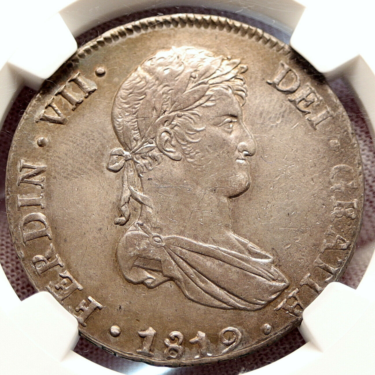 1819JP PERU South America FERDINAND VII Silver Peruvian 8 Reales Coin NGC i96434