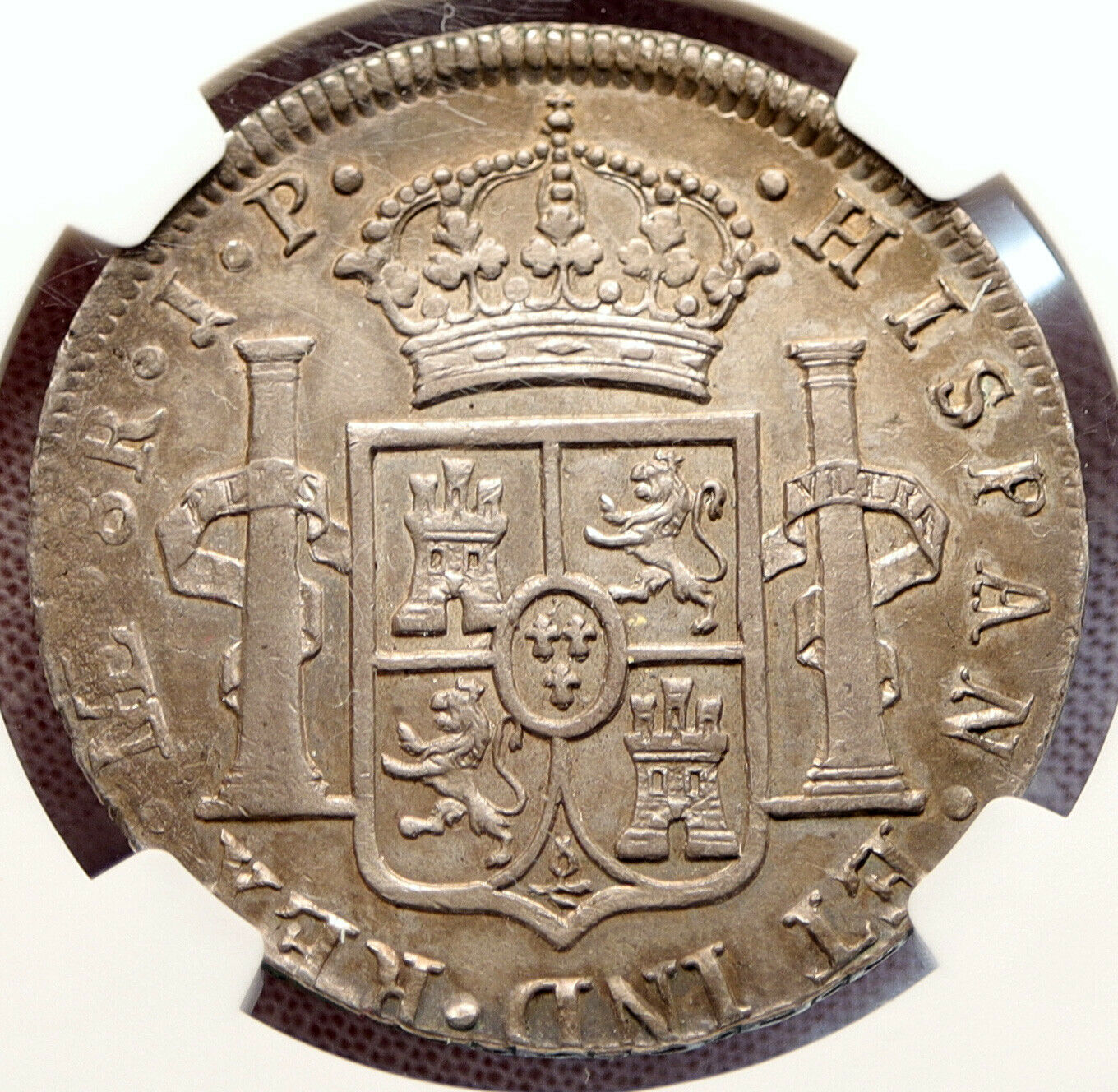 1819JP PERU South America FERDINAND VII Silver Peruvian 8 Reales Coin NGC i96434