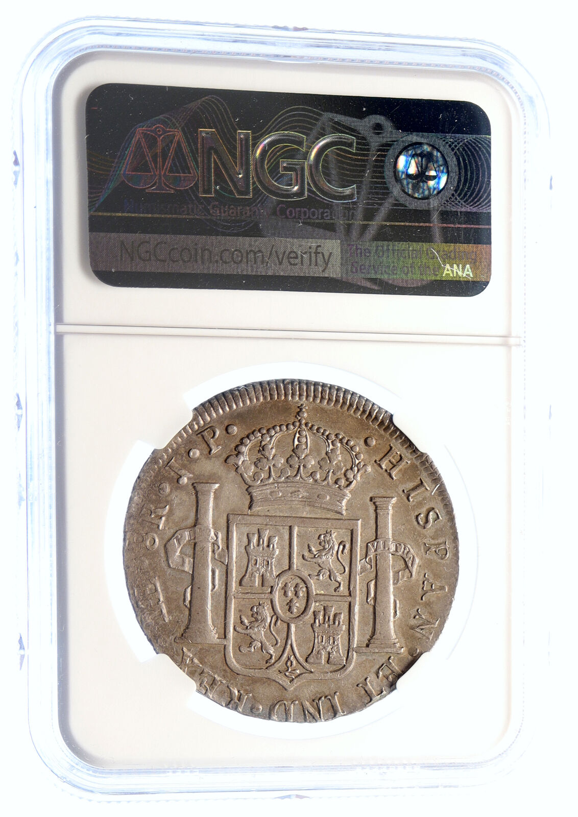 1819JP PERU South America FERDINAND VII Silver Peruvian 8 Reales Coin NGC i96434