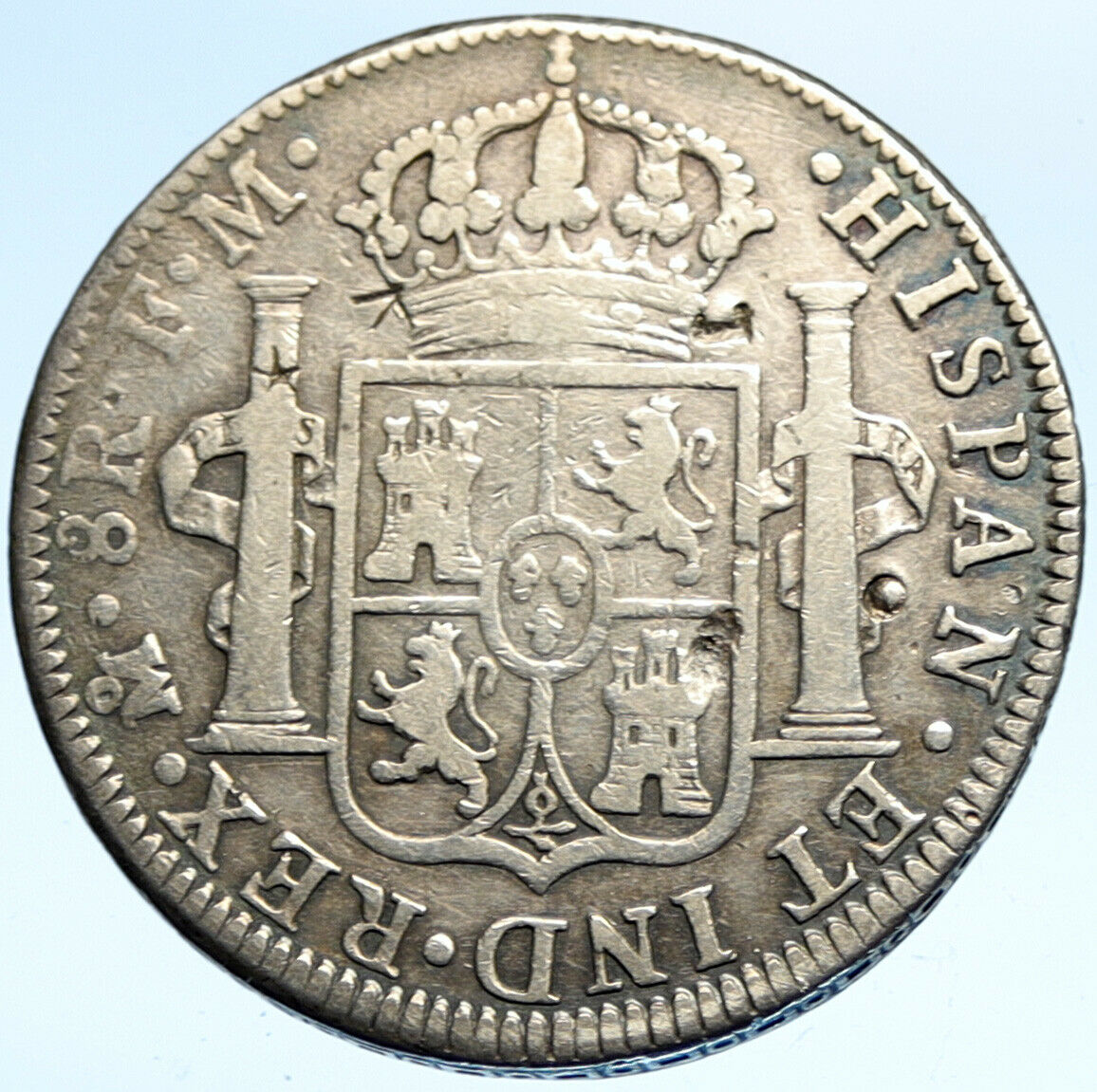 1795 MEXICO SPAIN King CHARLES IV Silver Antique 8 Reales Mexican Coin i99672