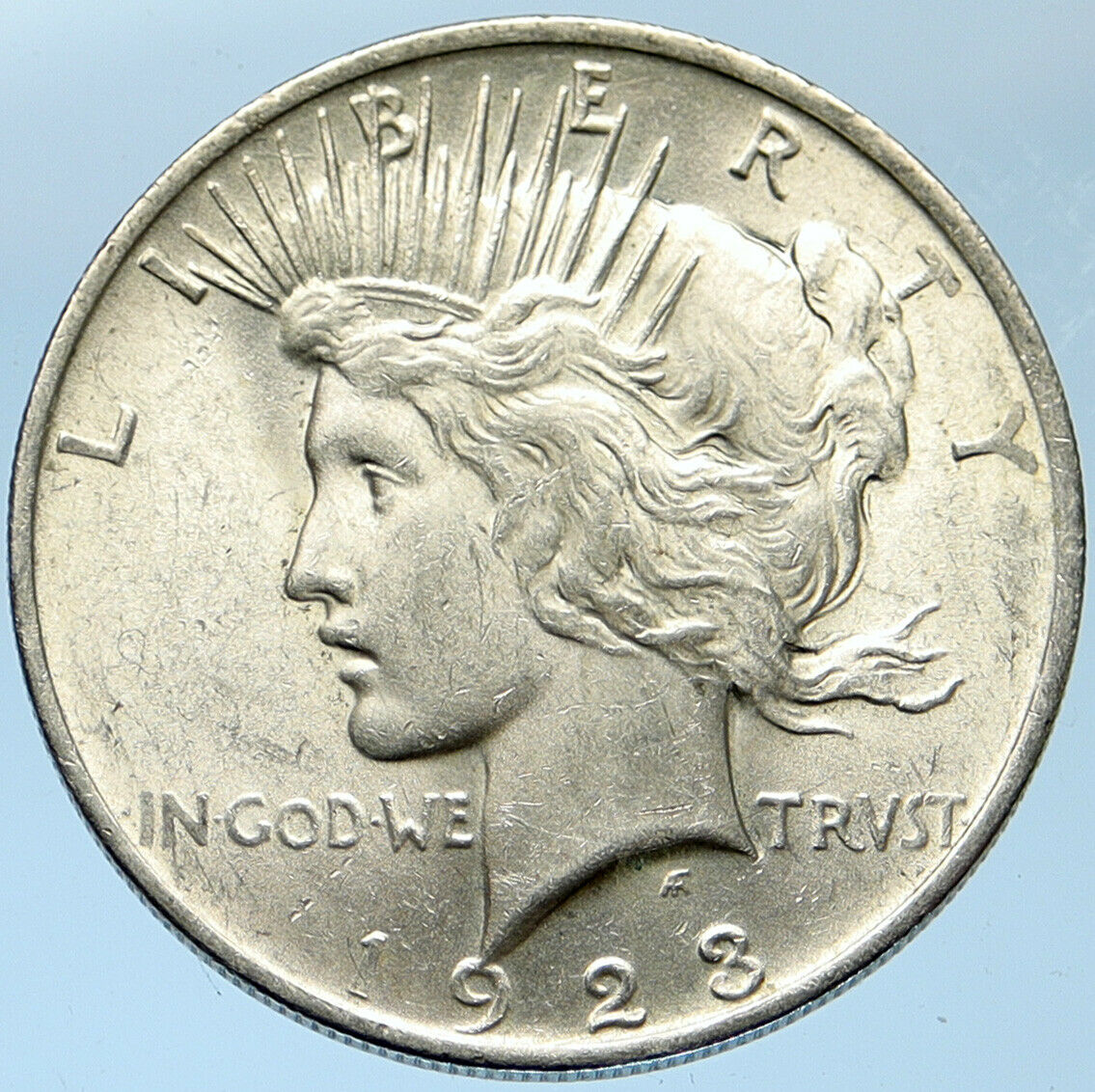 1923P US Antique Silver PEACE DOLLAR United States Coin w LIBERTY & EAGLE i99701