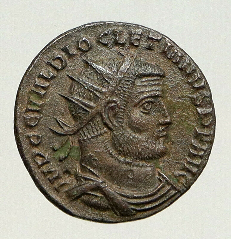 DIOCLETIAN 295AD Authentic Genuine Ancient OLD Roman Coin JUPITER ZEUS i94064