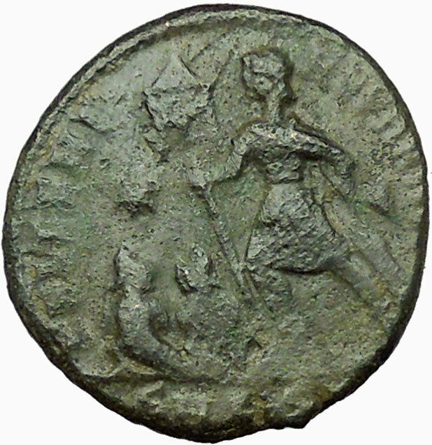 CONSTANTIUS II Constantine the Great son Roman Coin Christ monog Labarum i34928