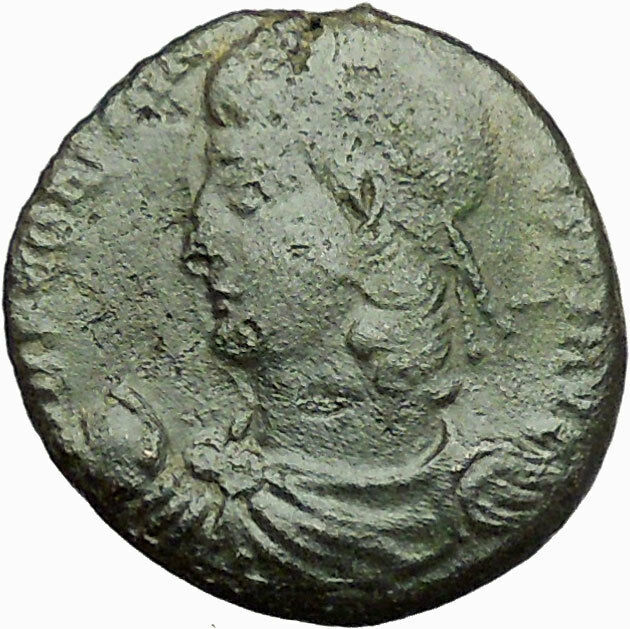 CONSTANTIUS II Constantine the Great son Roman Coin Christ monog Labarum i34928