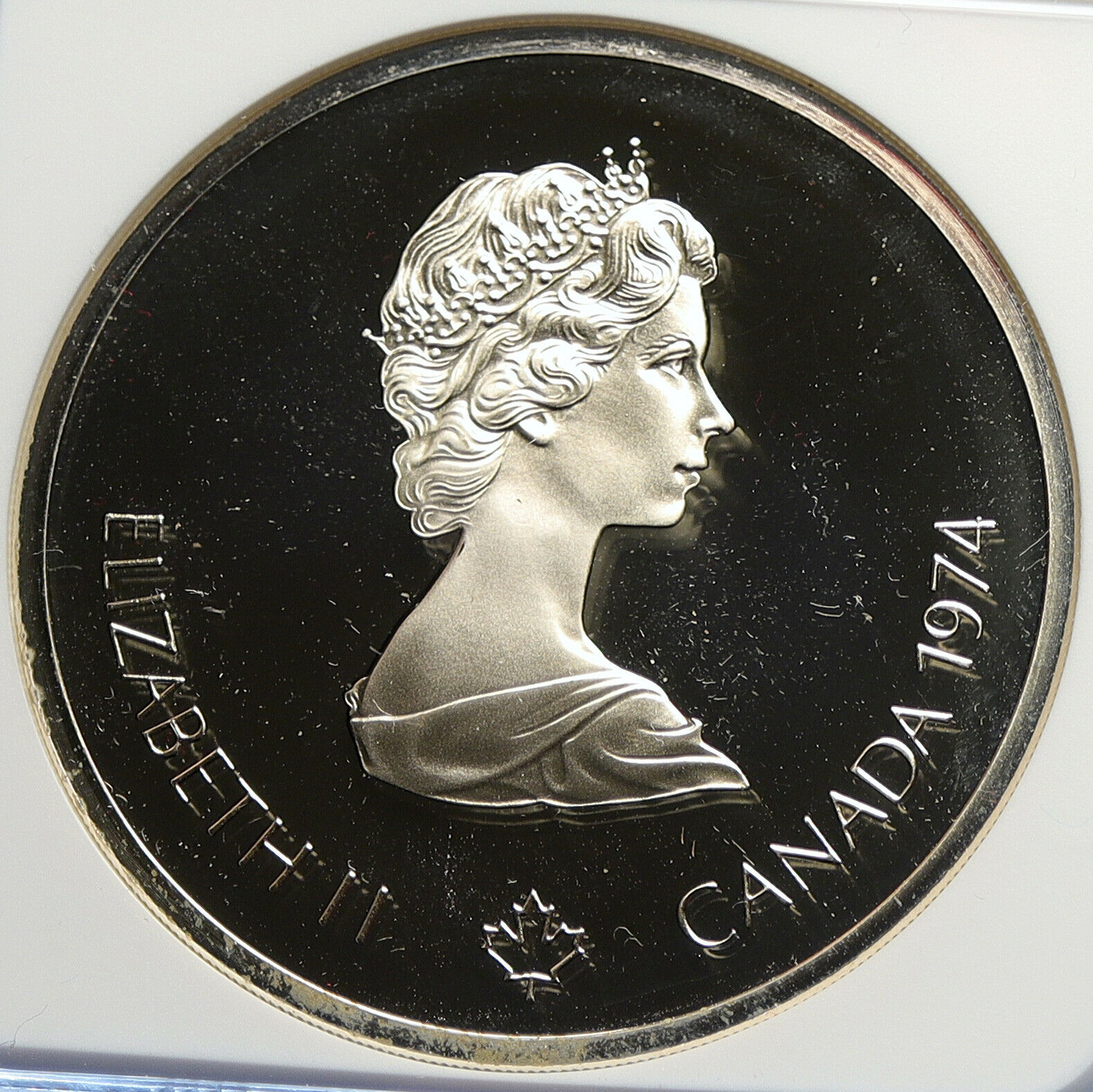 1974 CANADA Elizabeth II Olympic Montreal ZEUS TEMPLE PF Silver Coin NGC i106461