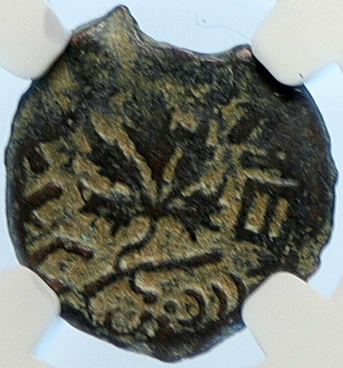 Authentic Ancient JEWISH WAR v ROMAN 68AD Yr3 JERUSALEM Coin AMPHORA NGC i106479