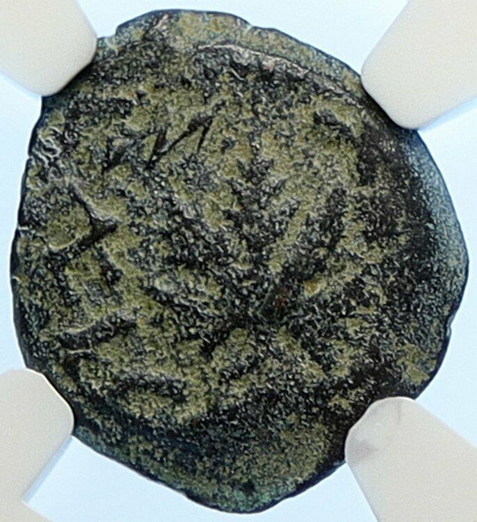 Authentic Ancient JEWISH WAR v ROMANS Yr 2 Historical JERUSALEM Coin NGC i106493