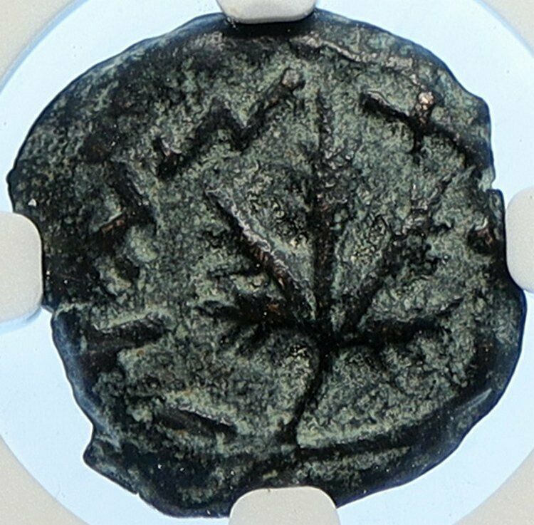 Authentic Ancient JEWISH WAR v ROMANS Yr 2 Historical JERUSALEM Coin NGC i106490