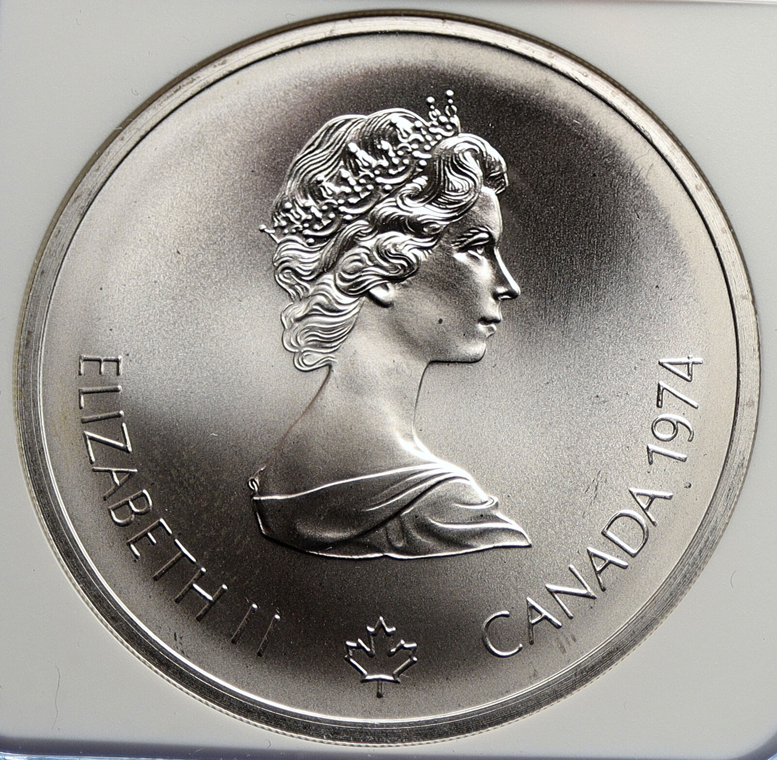 1974 CANADA Elizabeth II Olympic Montreal ZEUS BU Silver $10 Coin NGC i106463