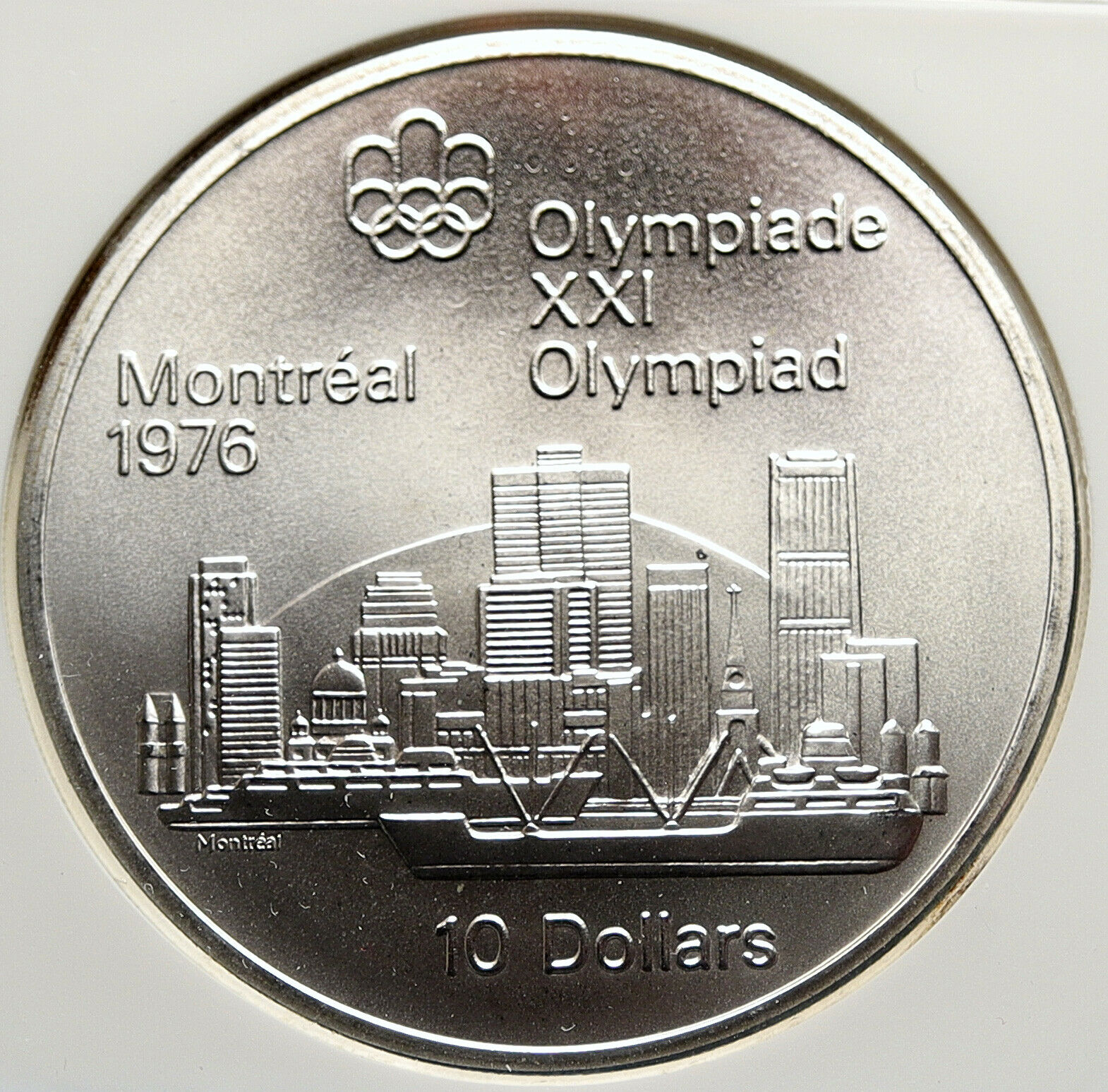 1973 CANADA Queen Elizabeth II Olympic Montreal City Silver $10 Coin NGC i106466