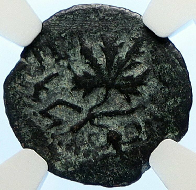 Authentic Ancient JEWISH WAR v ROMANS Yr 2 Historical JERUSALEM Coin NGC i106495